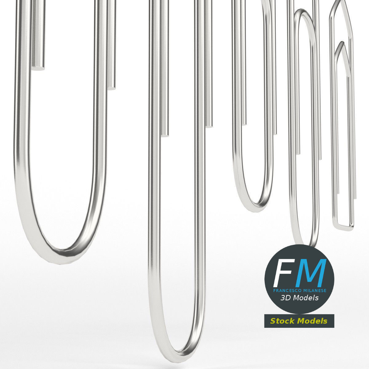 Paper clips 3D model_4