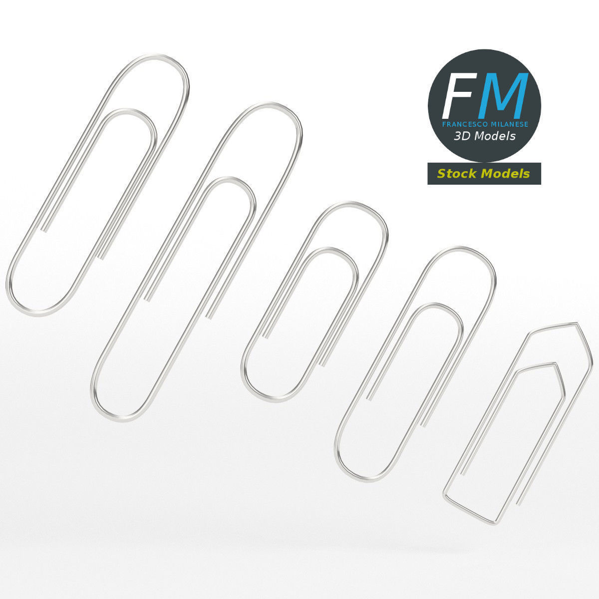 Paper clips 3D model_2