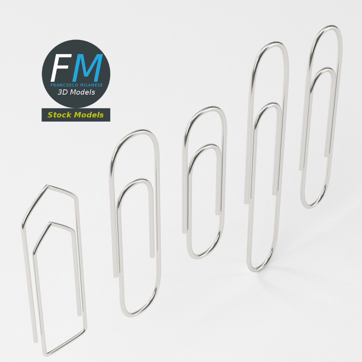 Paper clips 3D model_5