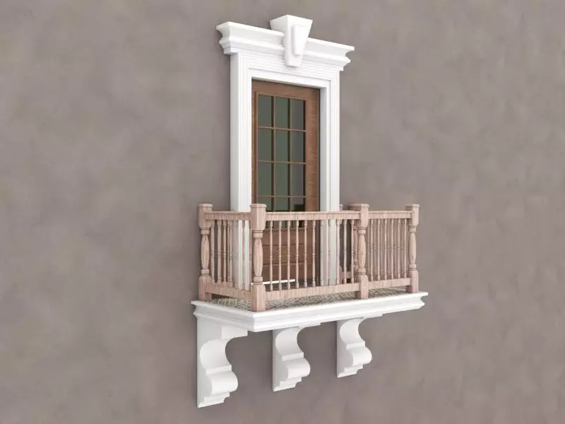 Balcony Door 10 3D model_0
