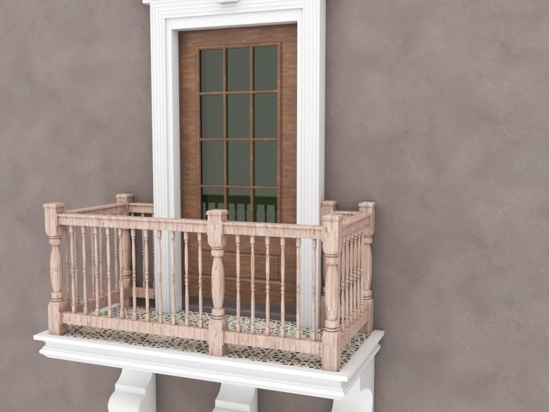 Balcony Door 10 3D model_3