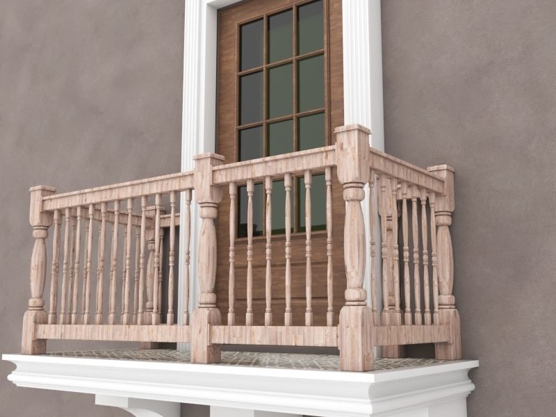Balcony Door 10 3D model_4