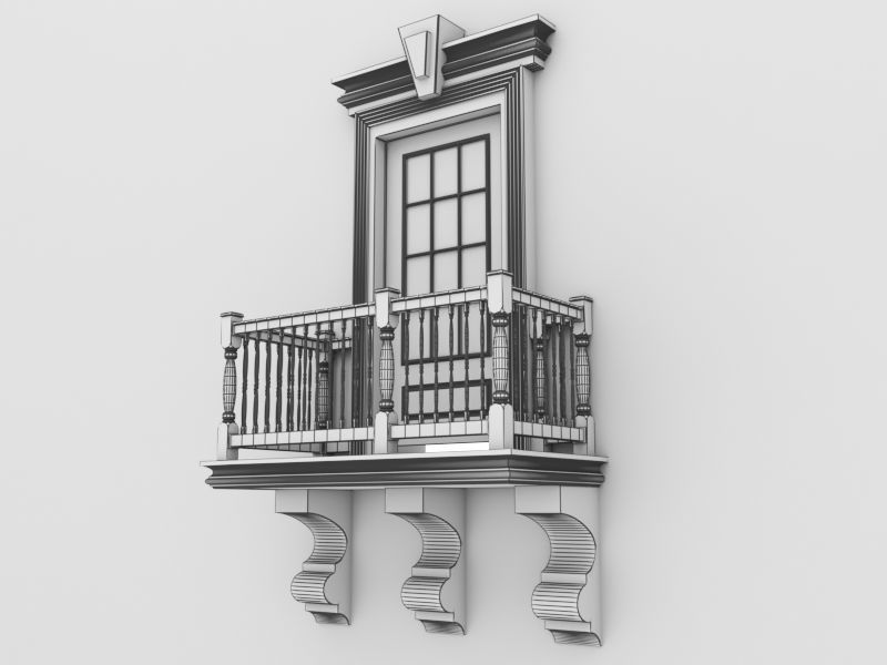 Balcony Door 10 3D model_6
