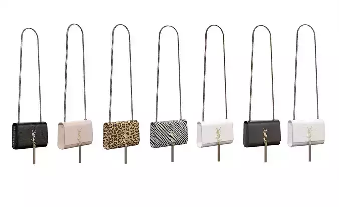 YSL Saint Laurent Kate Small Bags 3D Model Collection