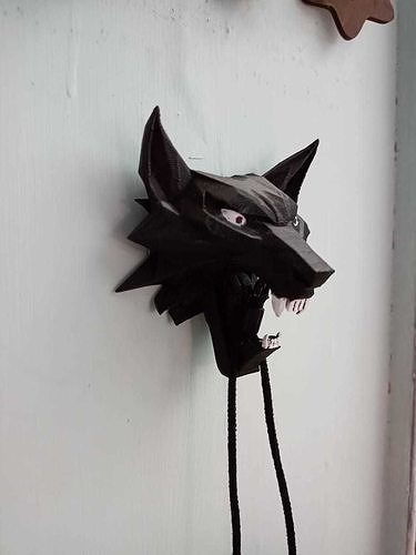 Wolf shaped hook for mask towels and keys 3D print model