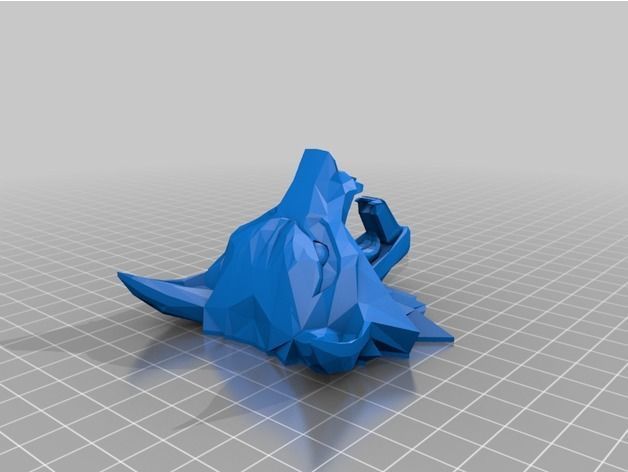 Wolf shaped hook for mask towels and keys 3D print model_4