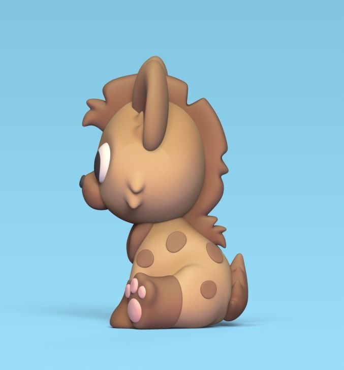 Cute Hyena 3D print model_1