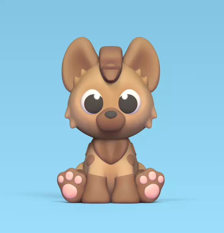 Cute Hyena 3D print model_0