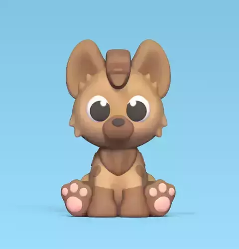 Cute Hyena 3D print model
