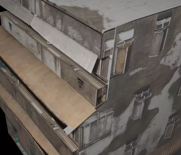 Old Building  3D model_0