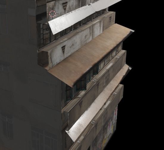 Old Building  3D model_1