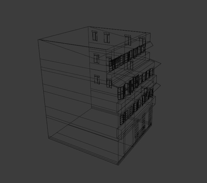 Old Building  3D model_2