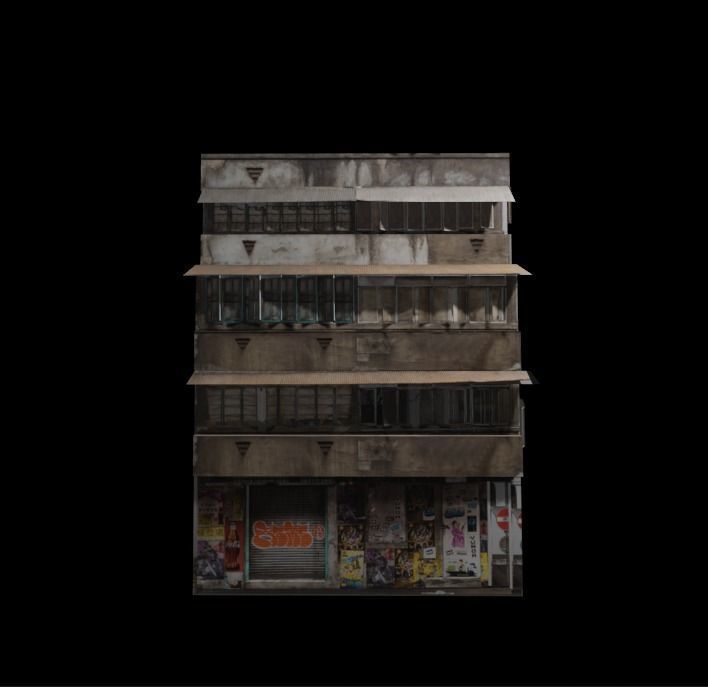 Old Building  3D model_3