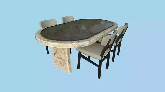 Glass Marble Dinning Table 33 - Furniture Interior Design