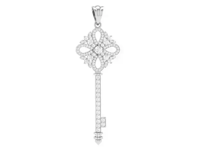 Luxury Key Pendant Jewelry 3D Model 209