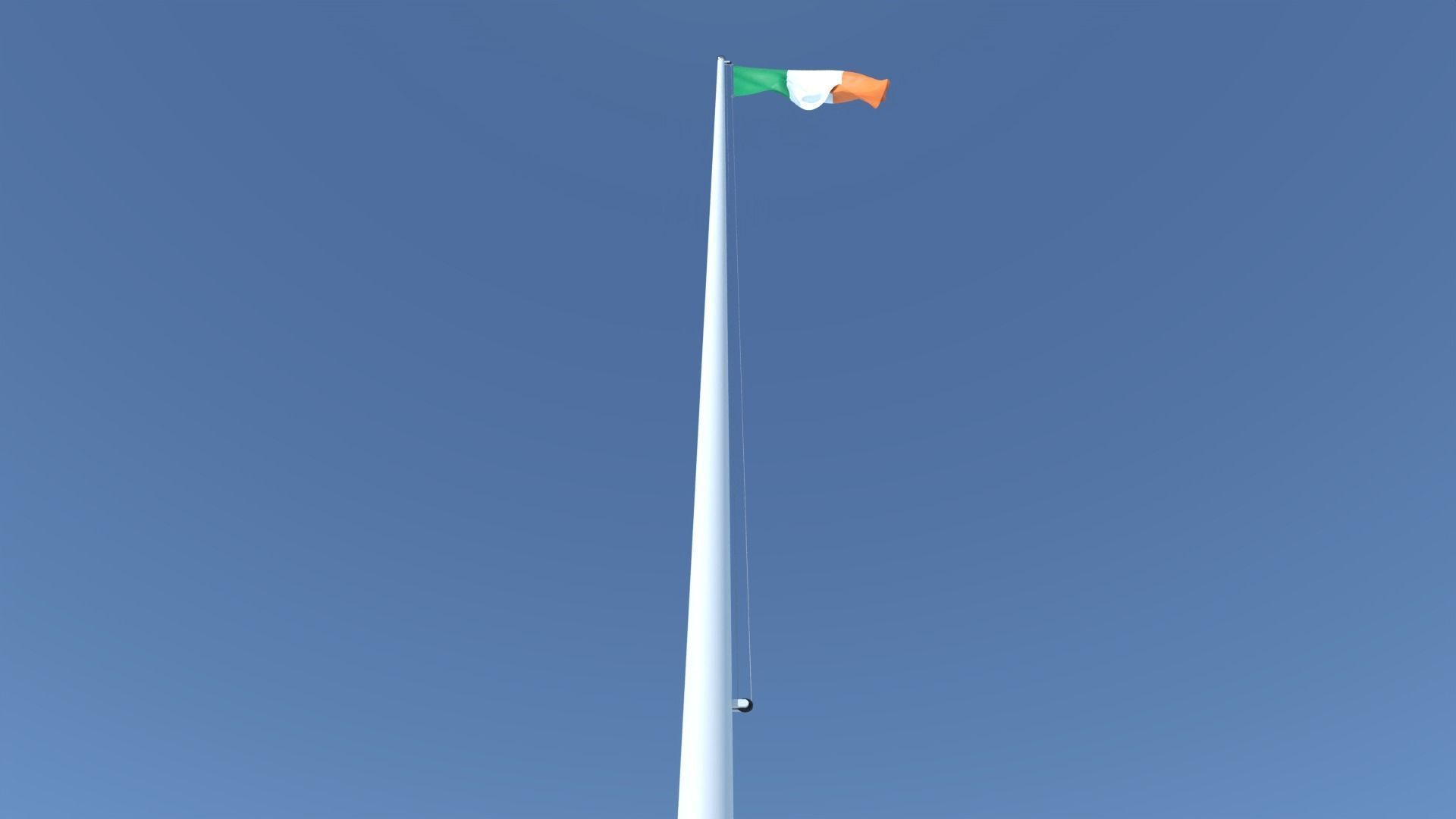 Animated Flag of Ireland Low-poly 3D model_4