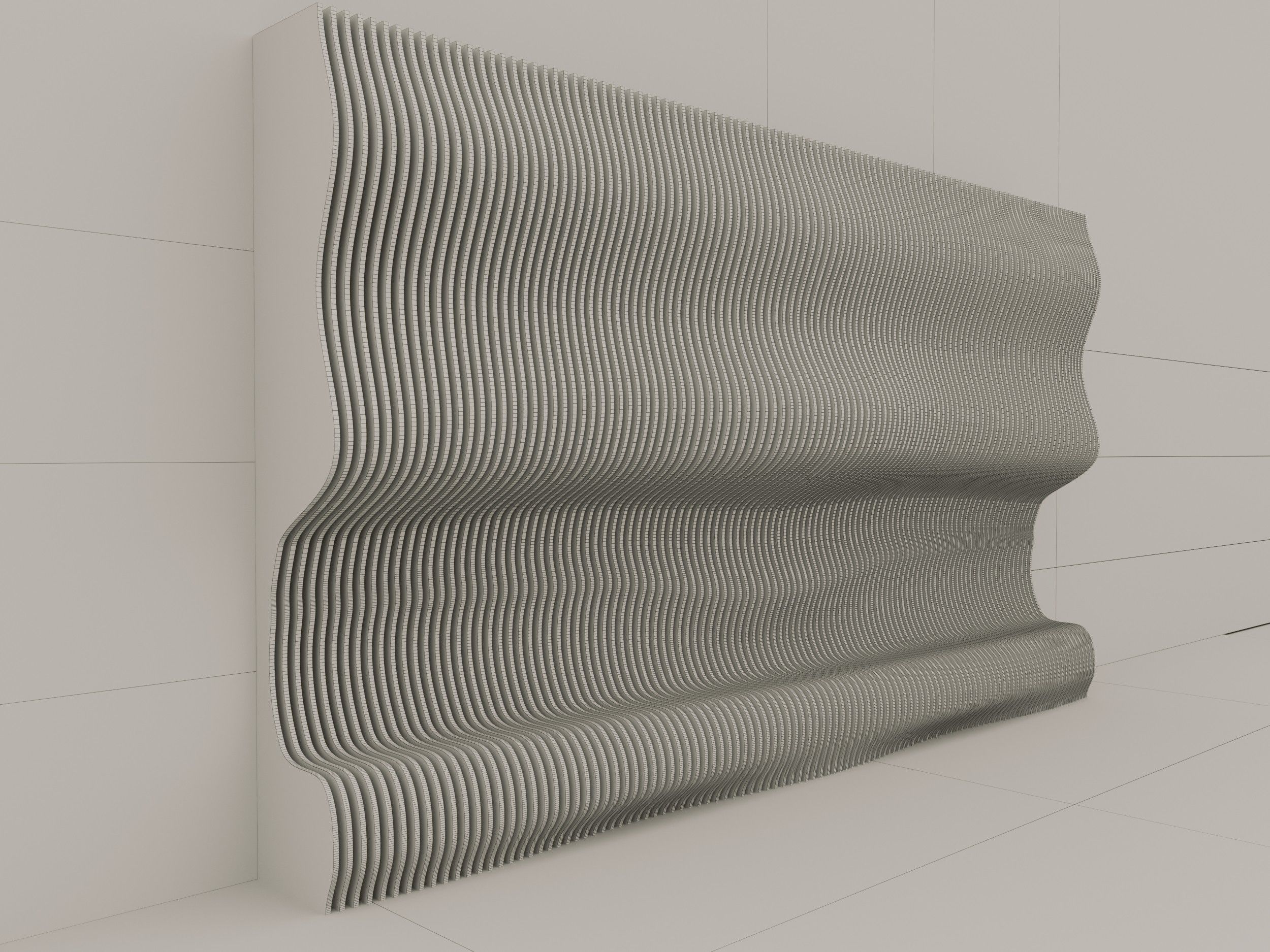 Parametric Wall 3D model_4