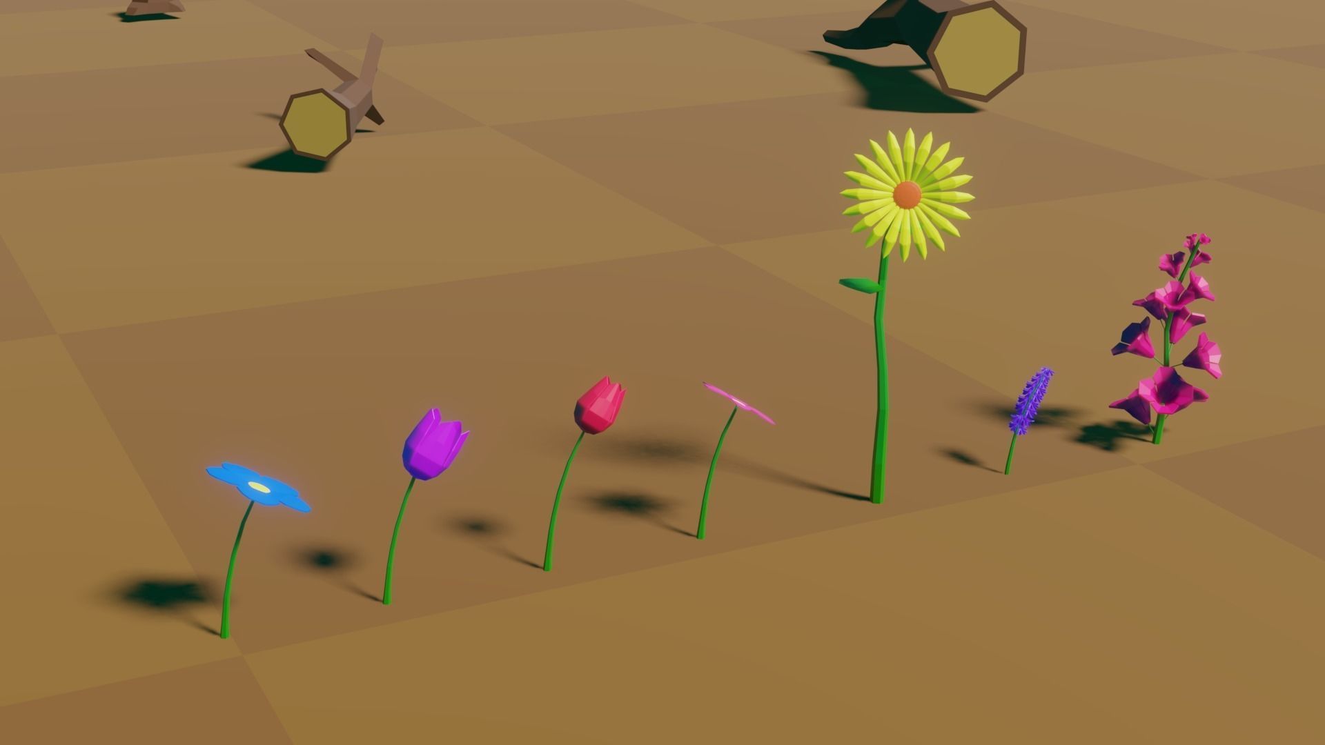 Forest asset pack - low poly Low-poly 3D model_1