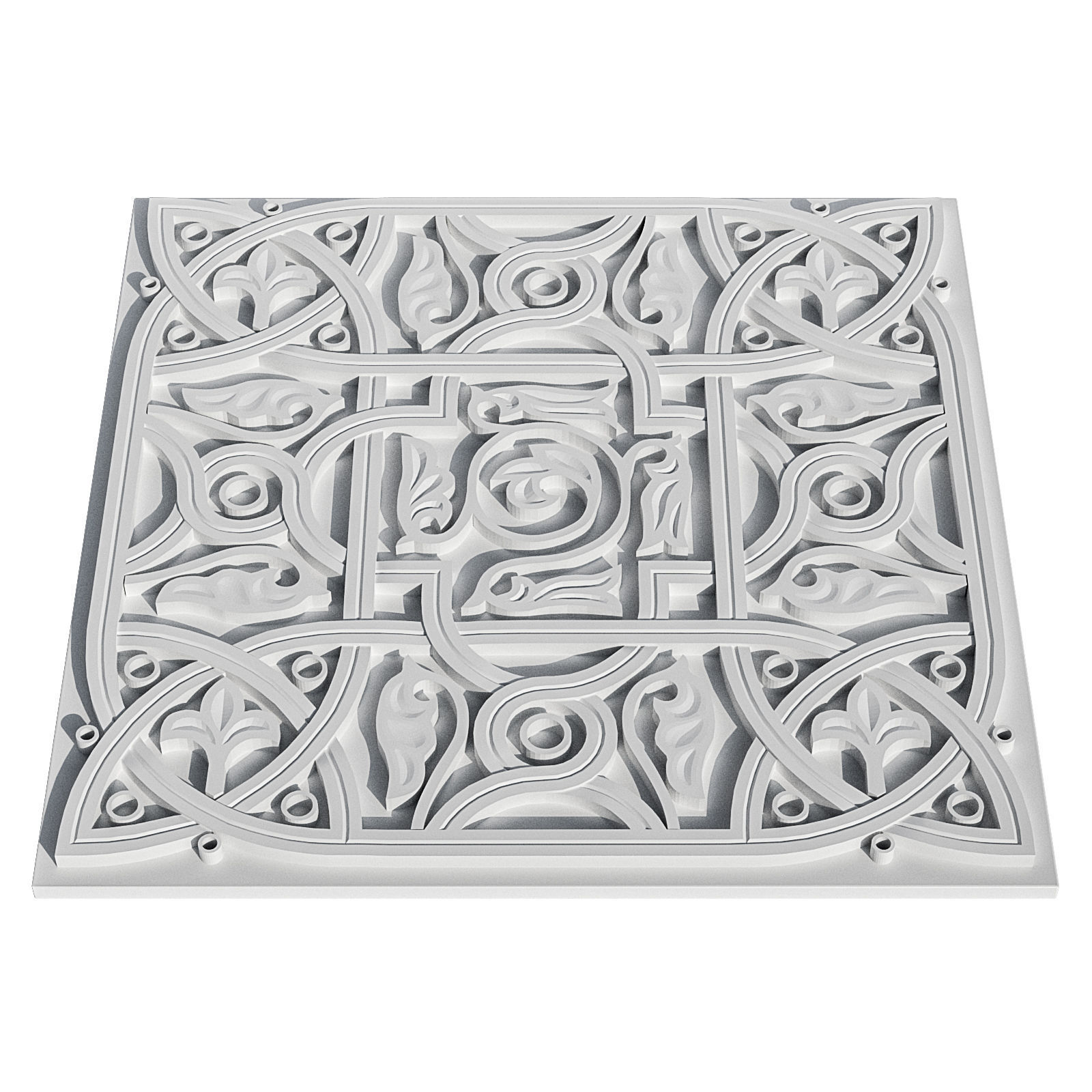 panels stucco molding east 01 3D model_2