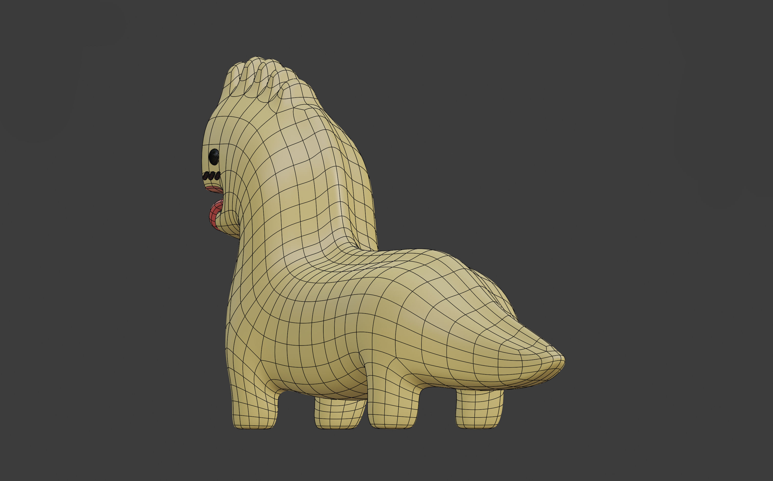 Cartoon little cute Hera dragon from Himmapan calture Free 3D model_7