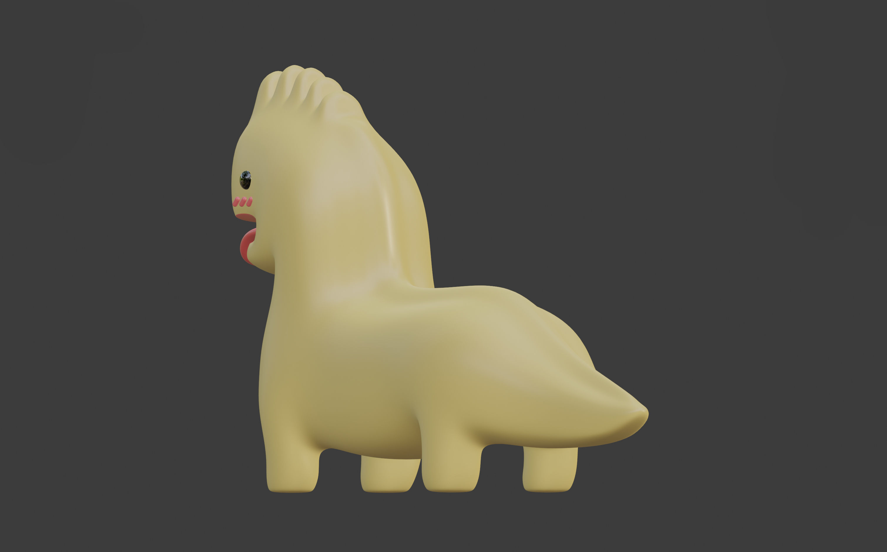 Cartoon little cute Hera dragon from Himmapan calture Free 3D model_6