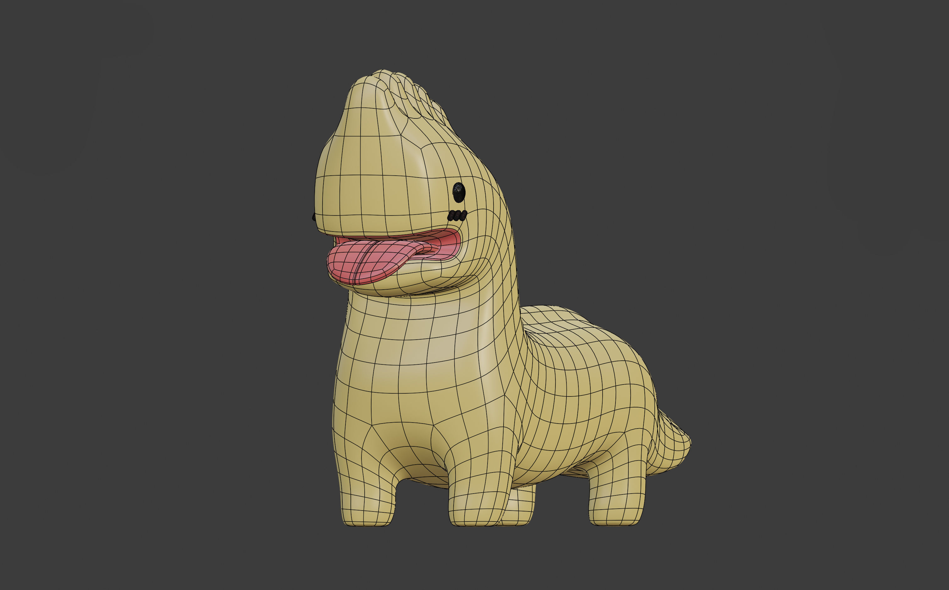 Cartoon little cute Hera dragon from Himmapan calture Free 3D model_3