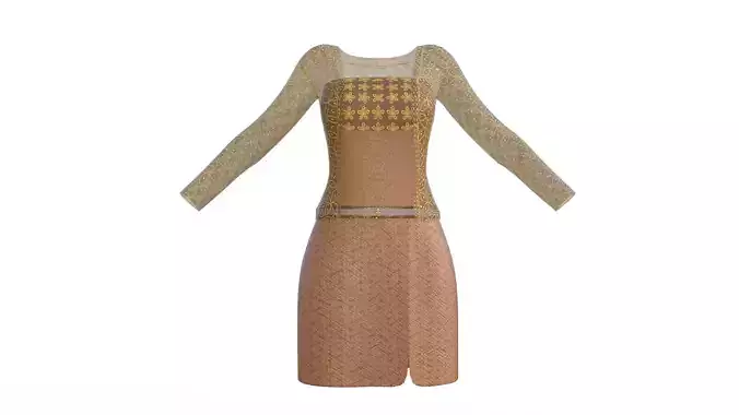 Casual Kebaya Free 3D model