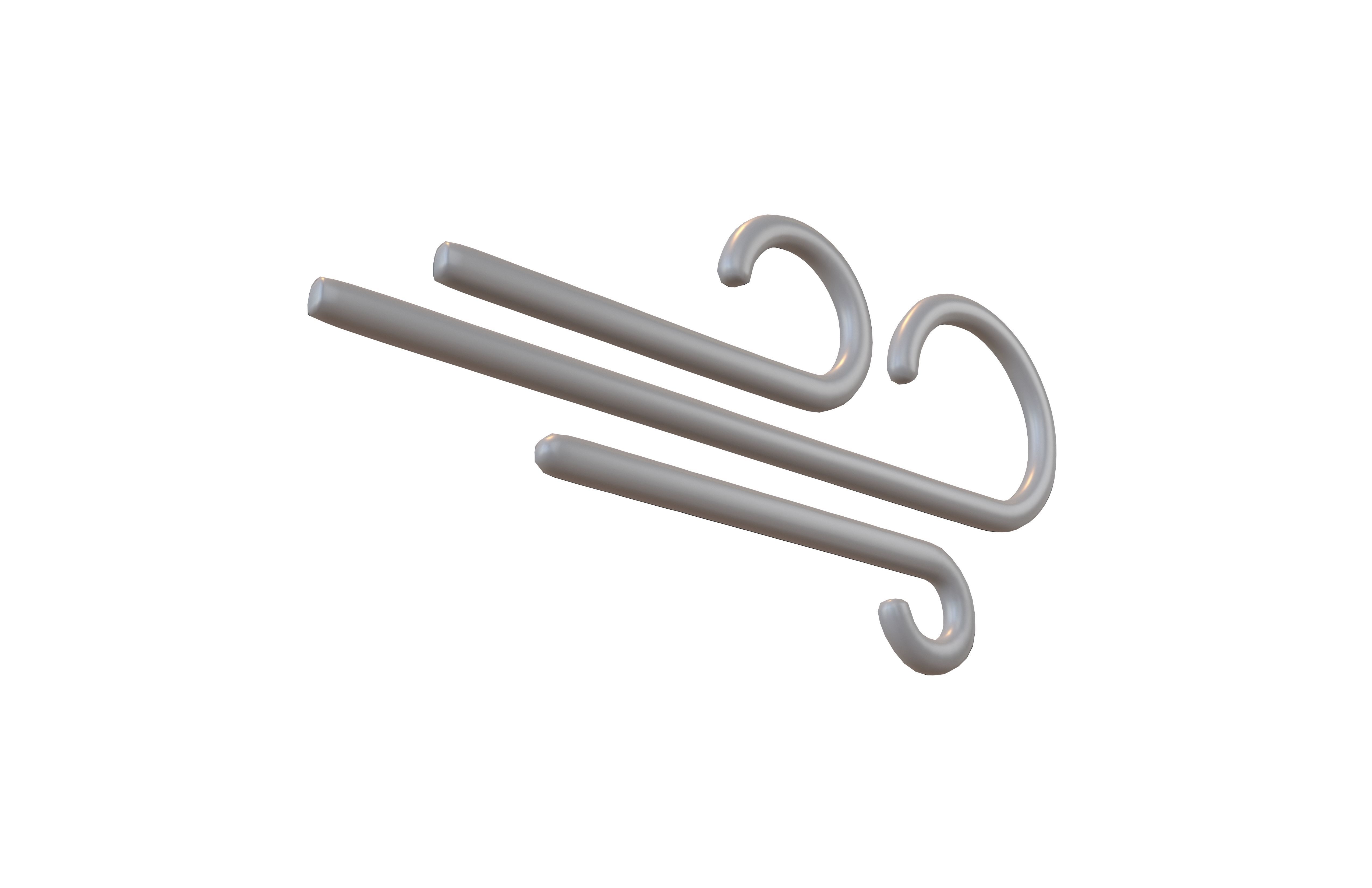 Weather Wind Symbol v2 001 Low-poly 3D model_3