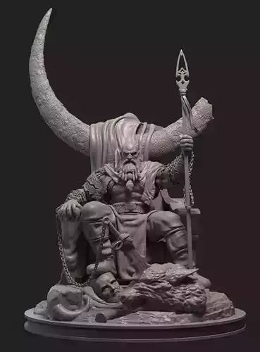 Kratos On Throne STLs for 3d print