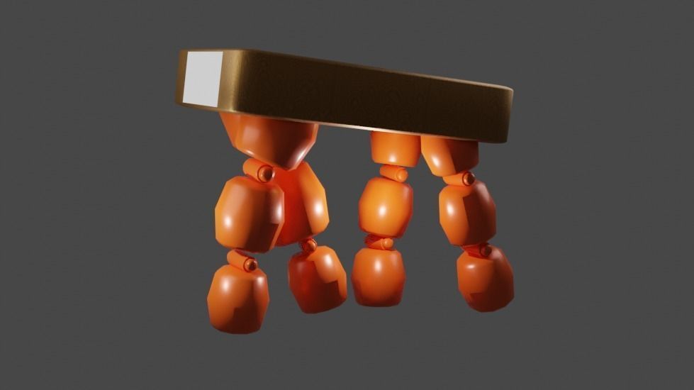 Spy Robot  Table Low-poly 3D model_2