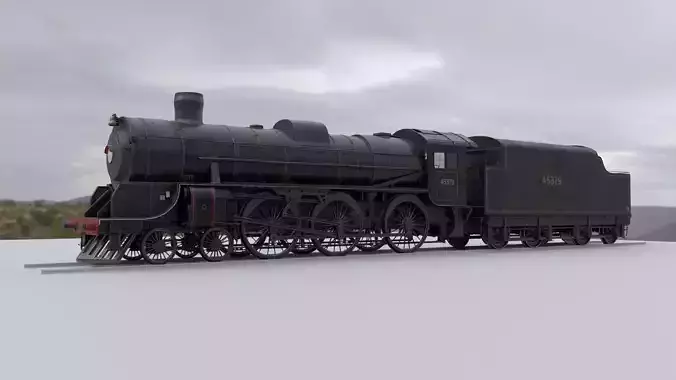 Locomotive and Coalcar model RIGGED 3D model