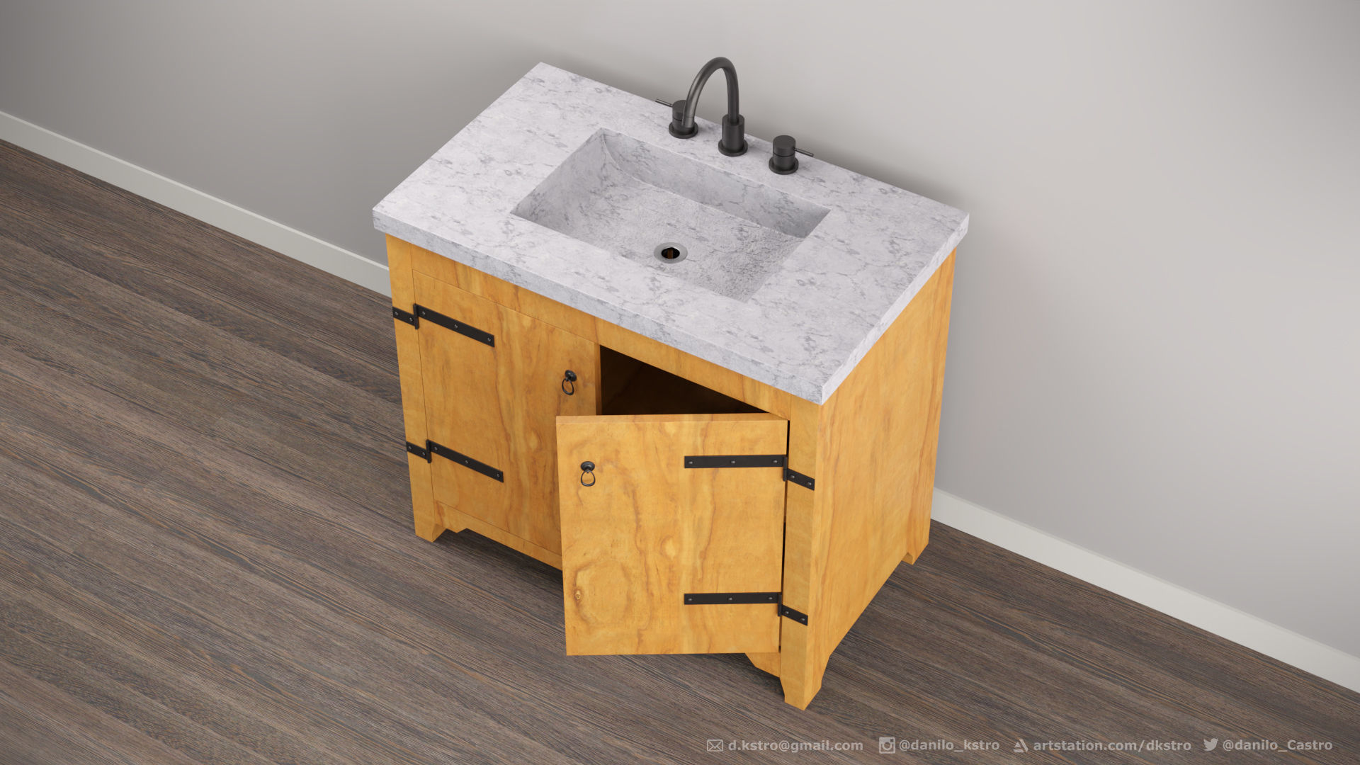 Bathroom Cabinet  3D model_1