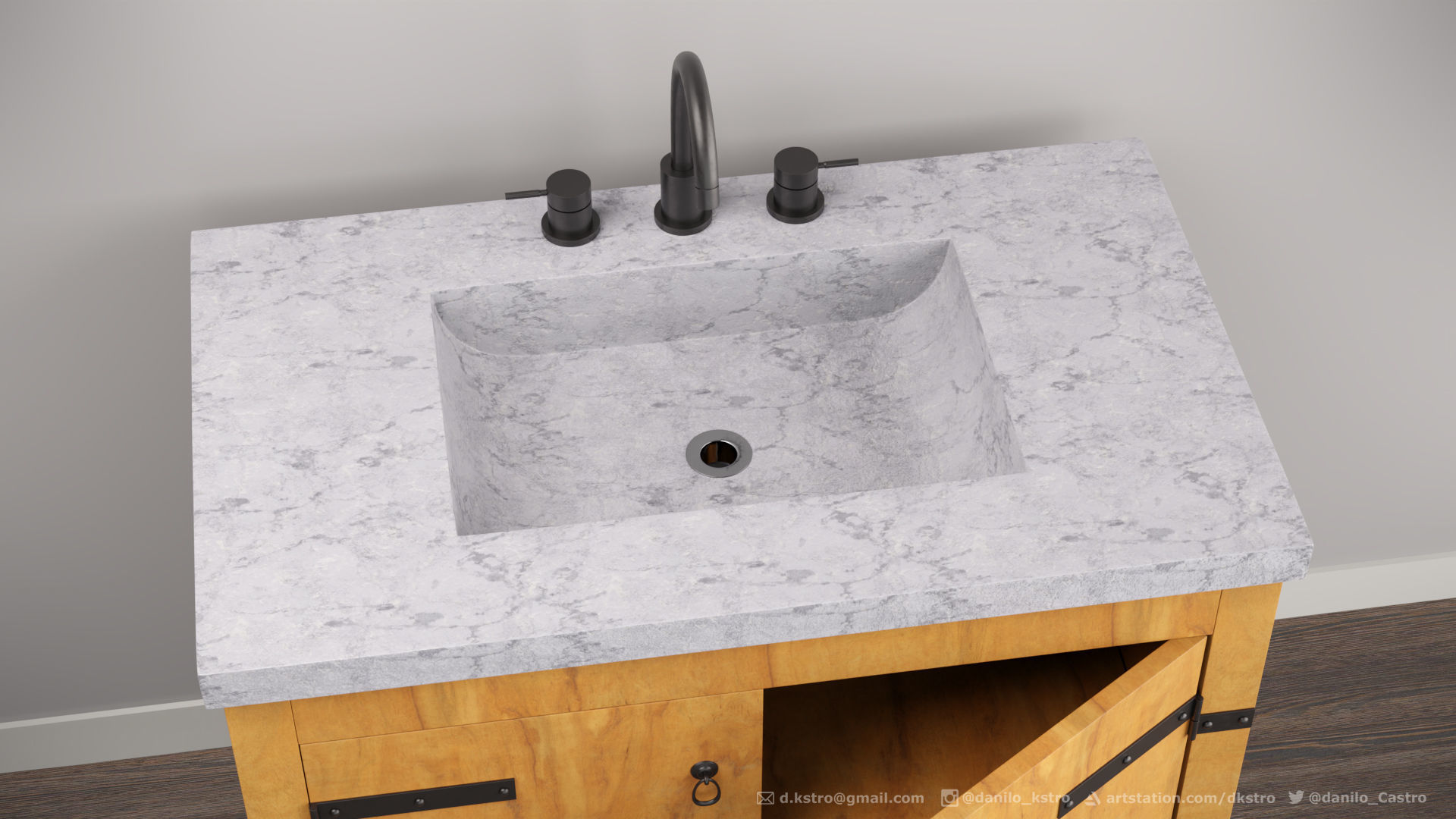 Bathroom Cabinet  3D model_2