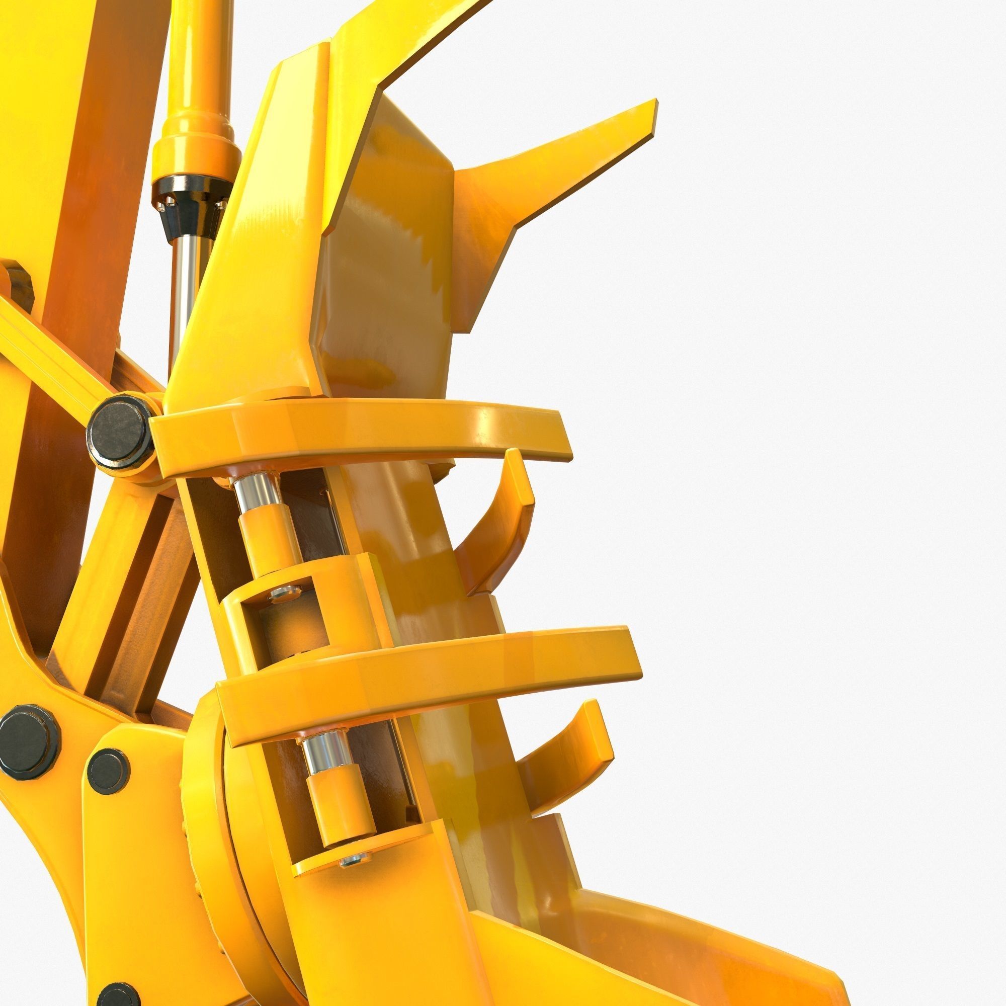 Feller Buncher Arm PBR Riged Low-poly 3D model_11