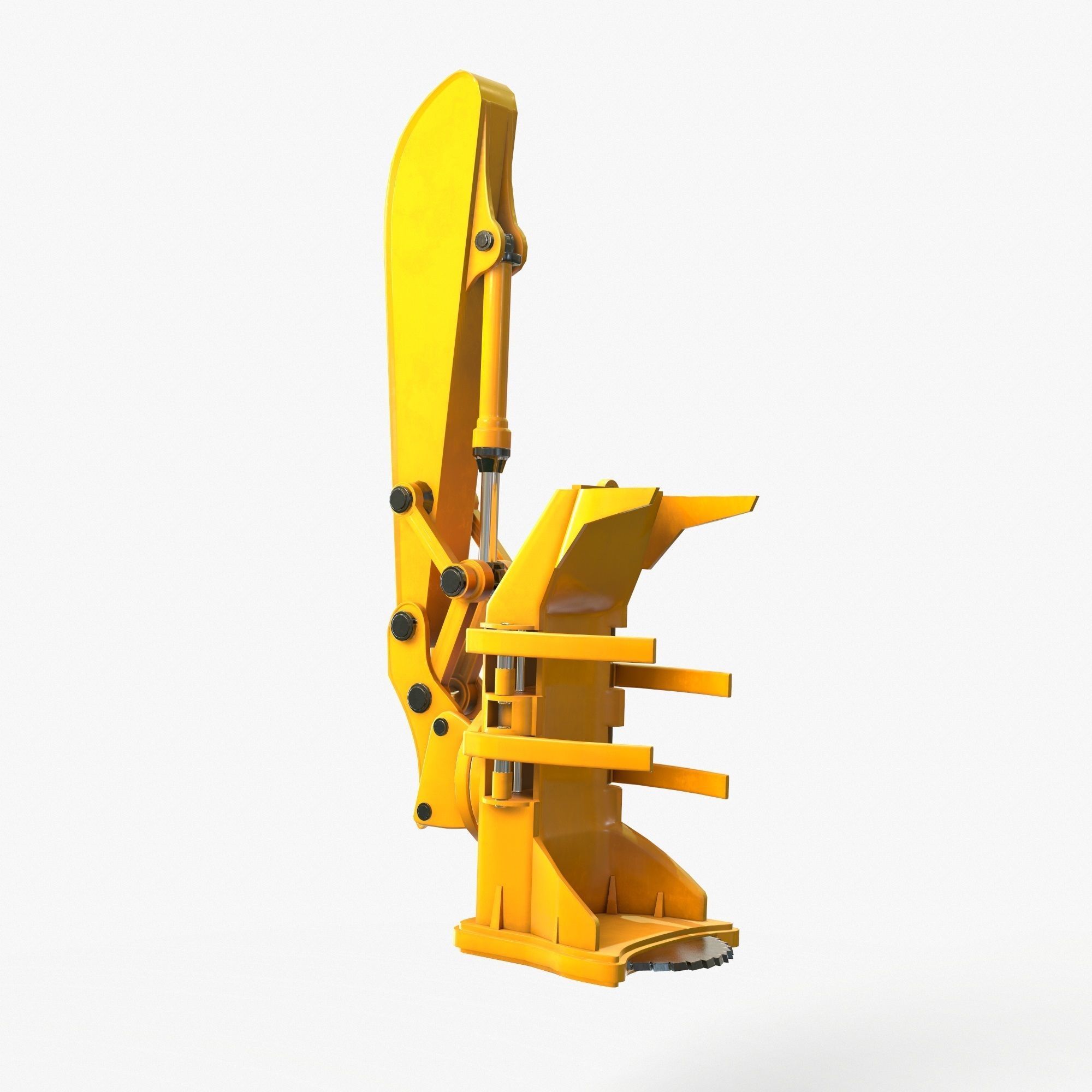 Feller Buncher Arm PBR Riged Low-poly 3D model_4