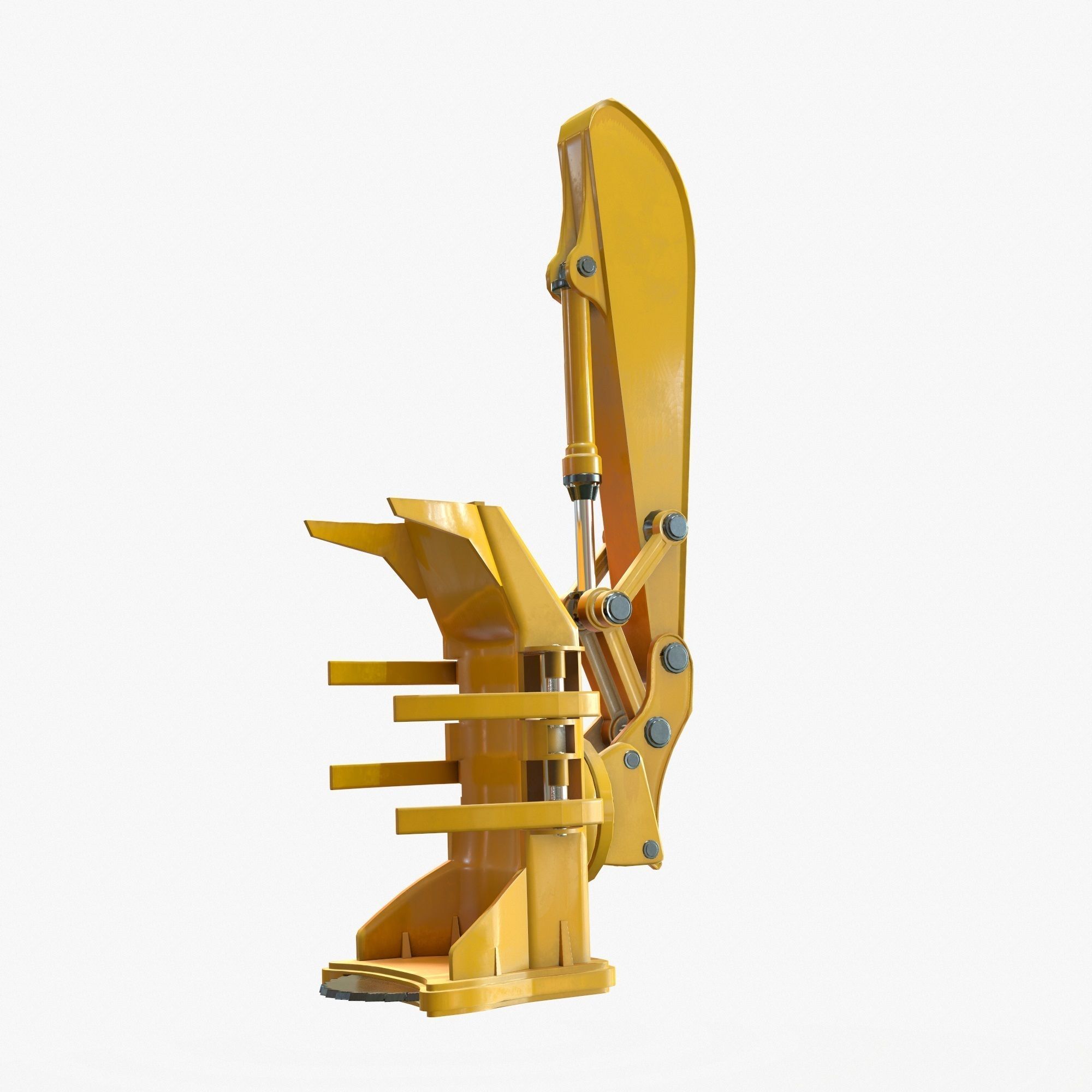 Feller Buncher Arm PBR Riged Low-poly 3D model_13