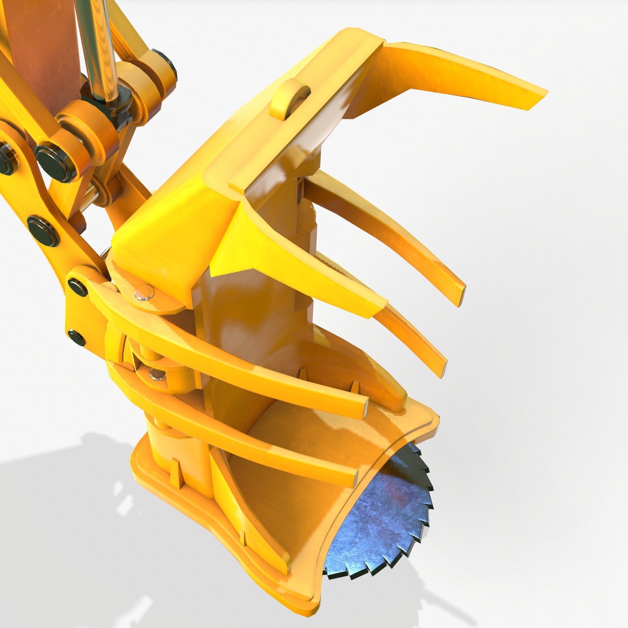 Feller Buncher Arm PBR Riged Low-poly 3D model_10