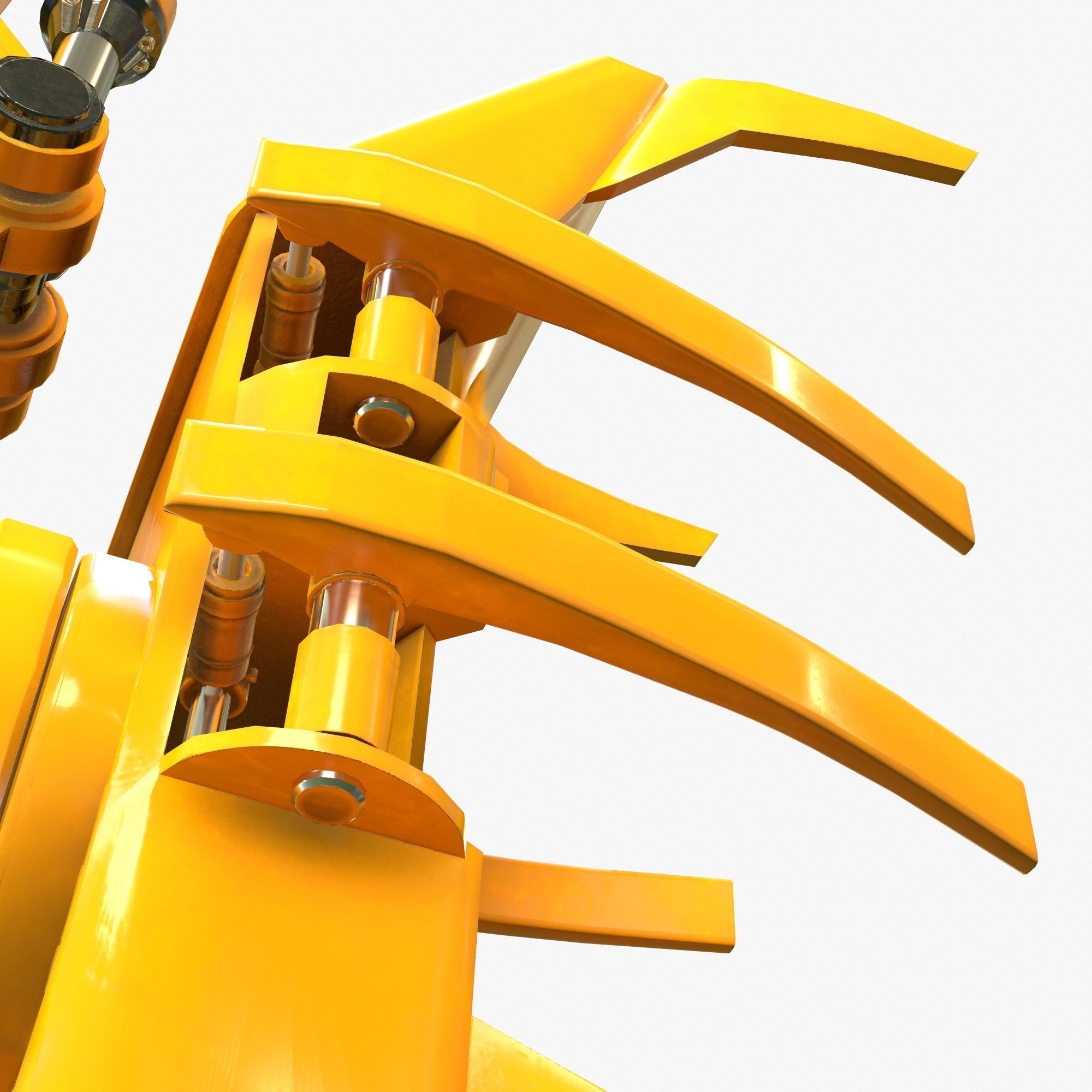 Feller Buncher Arm PBR Riged Low-poly 3D model_7