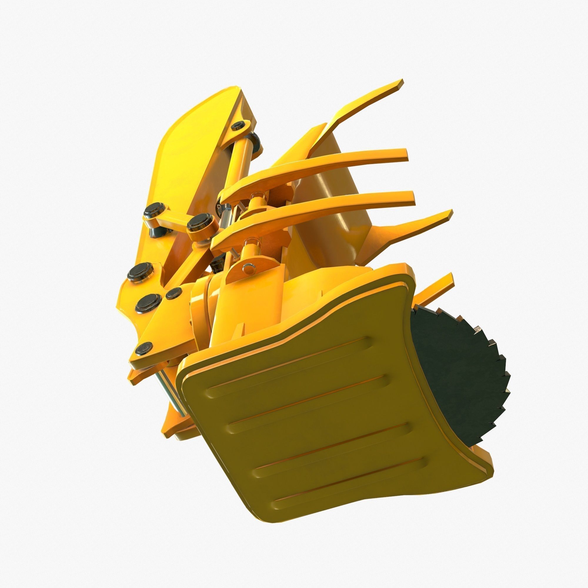 Feller Buncher Arm PBR Riged Low-poly 3D model_5