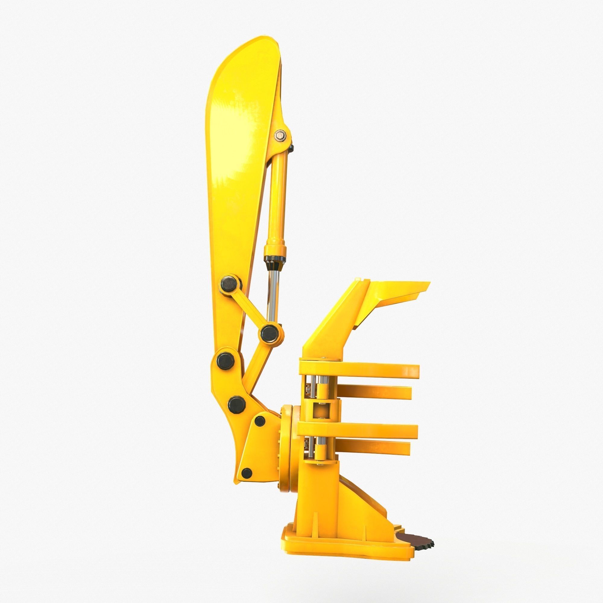 Feller Buncher Arm PBR Riged Low-poly 3D model_12