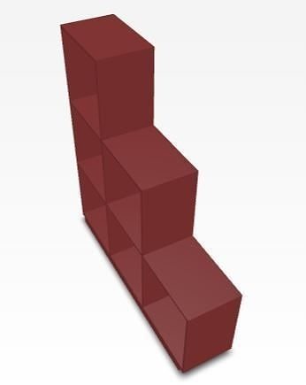 Wooden Book shelf 3d model Free 3D model