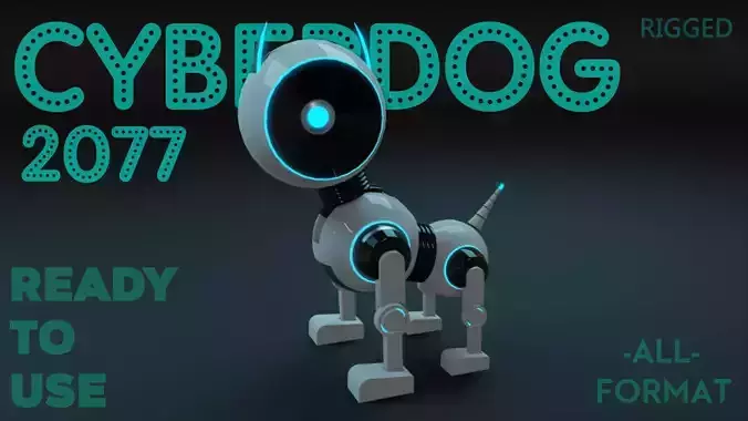 Cyber Dog -  Dog Robot Low-poly 3D model
