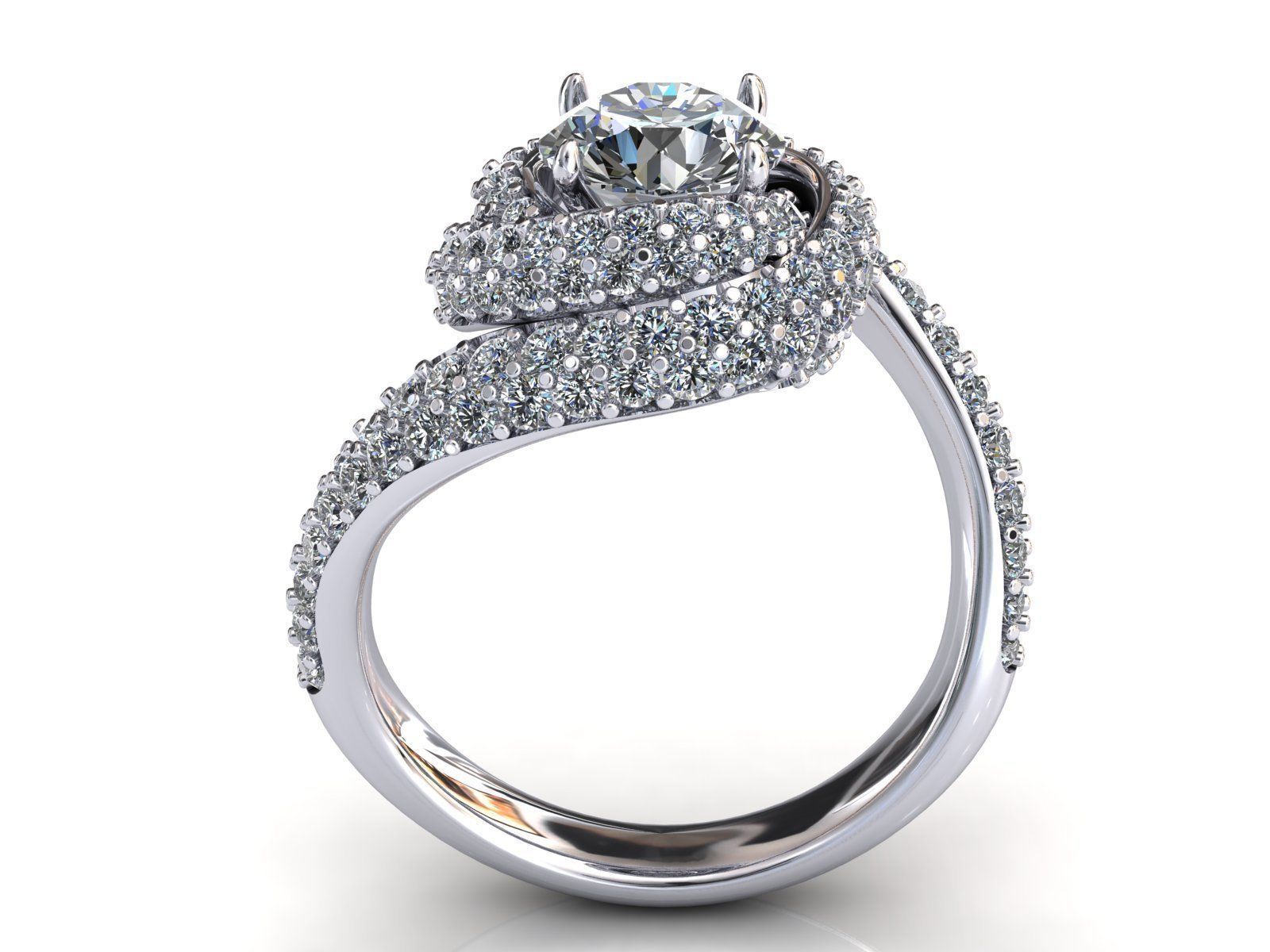 Trinity Ruban Ring 1ct 3D print model_3