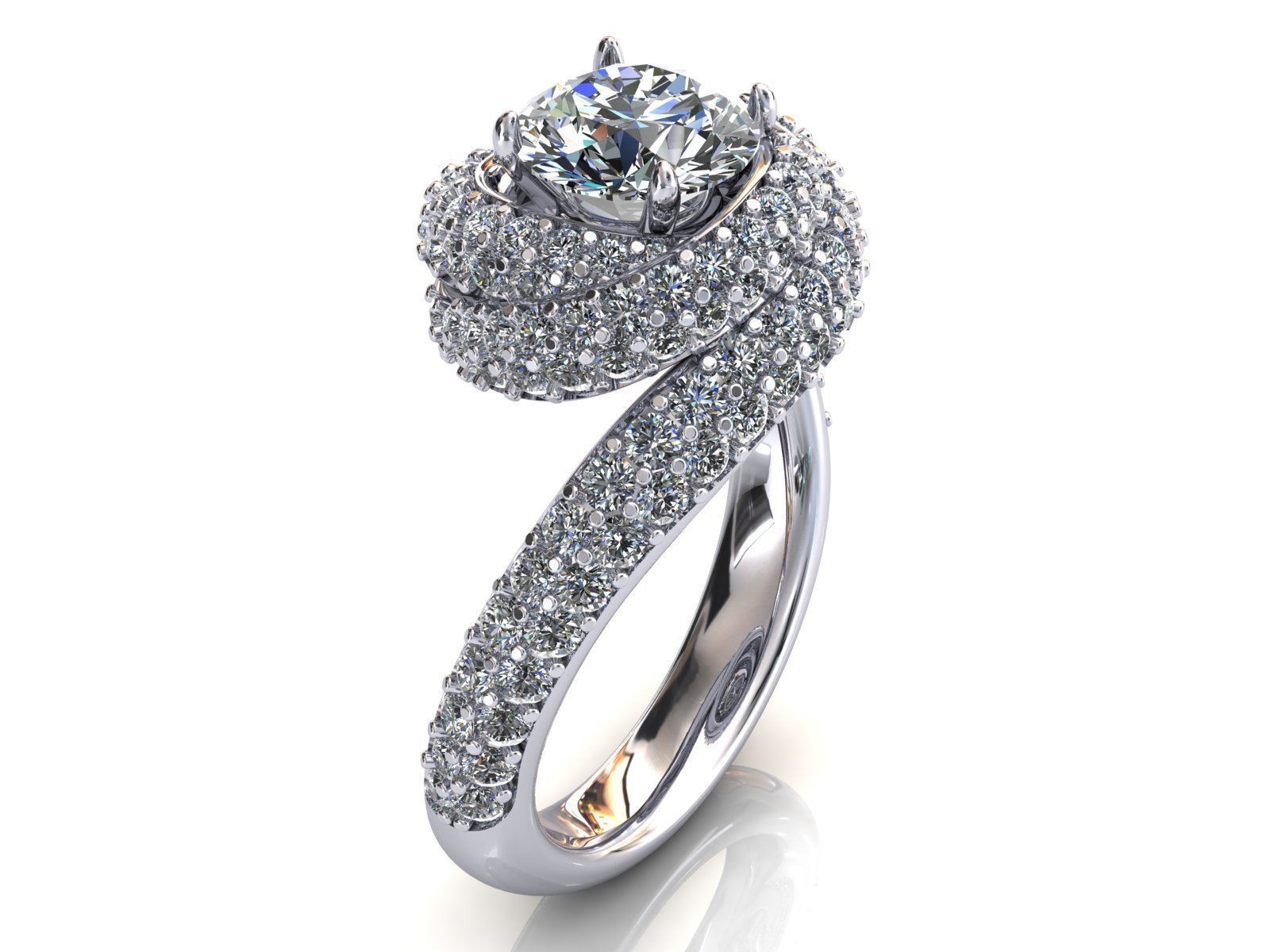 Trinity Ruban Ring 1ct 3D print model_2