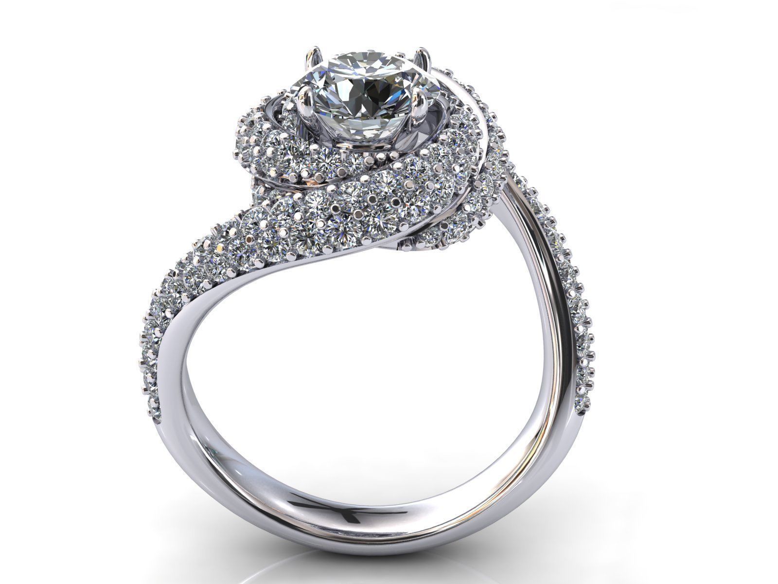 Trinity Ruban Ring 1ct 3D print model_5