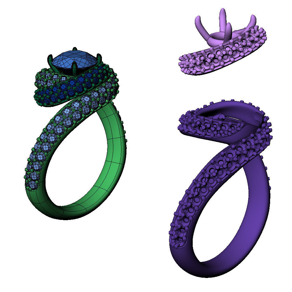Trinity Ruban Ring 1ct 3D print model_10
