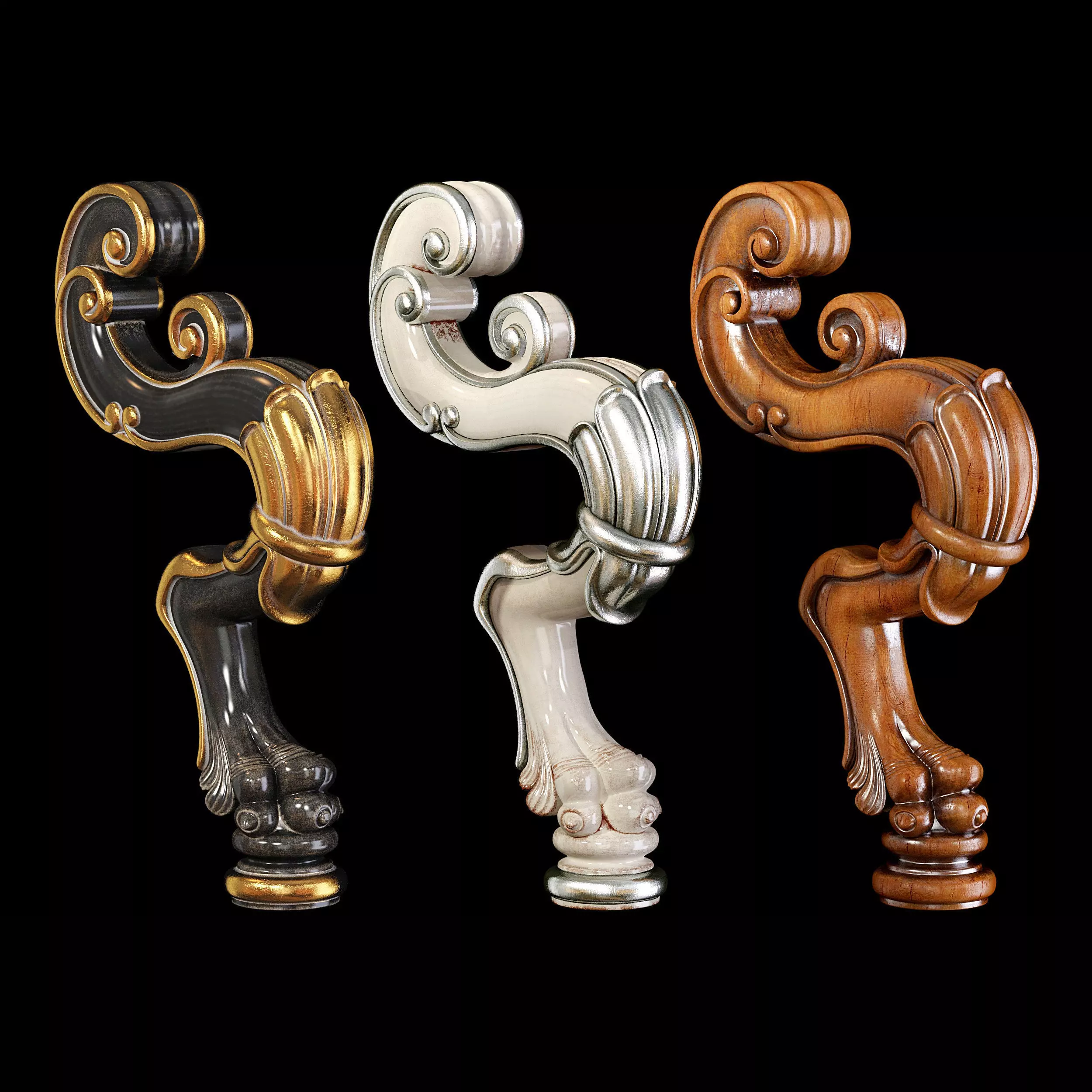 Classic leg 010 3D model