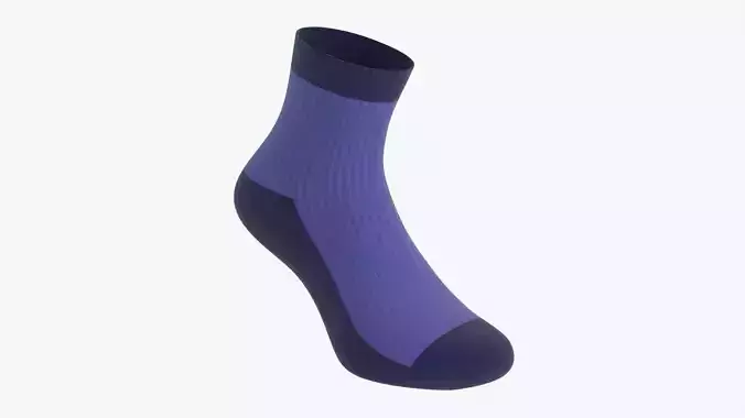 Regular sport sock 3D model
