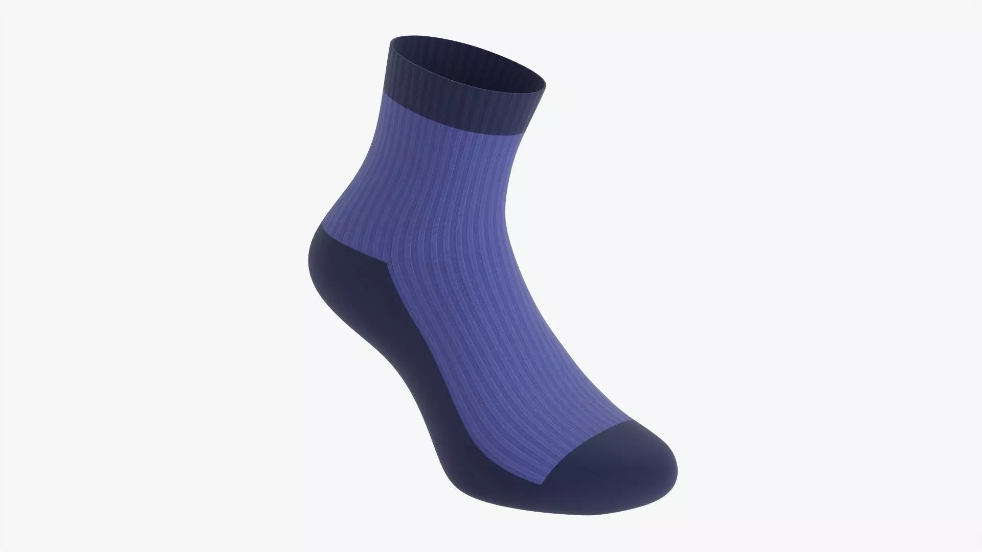 Regular sport sock 3D model_0