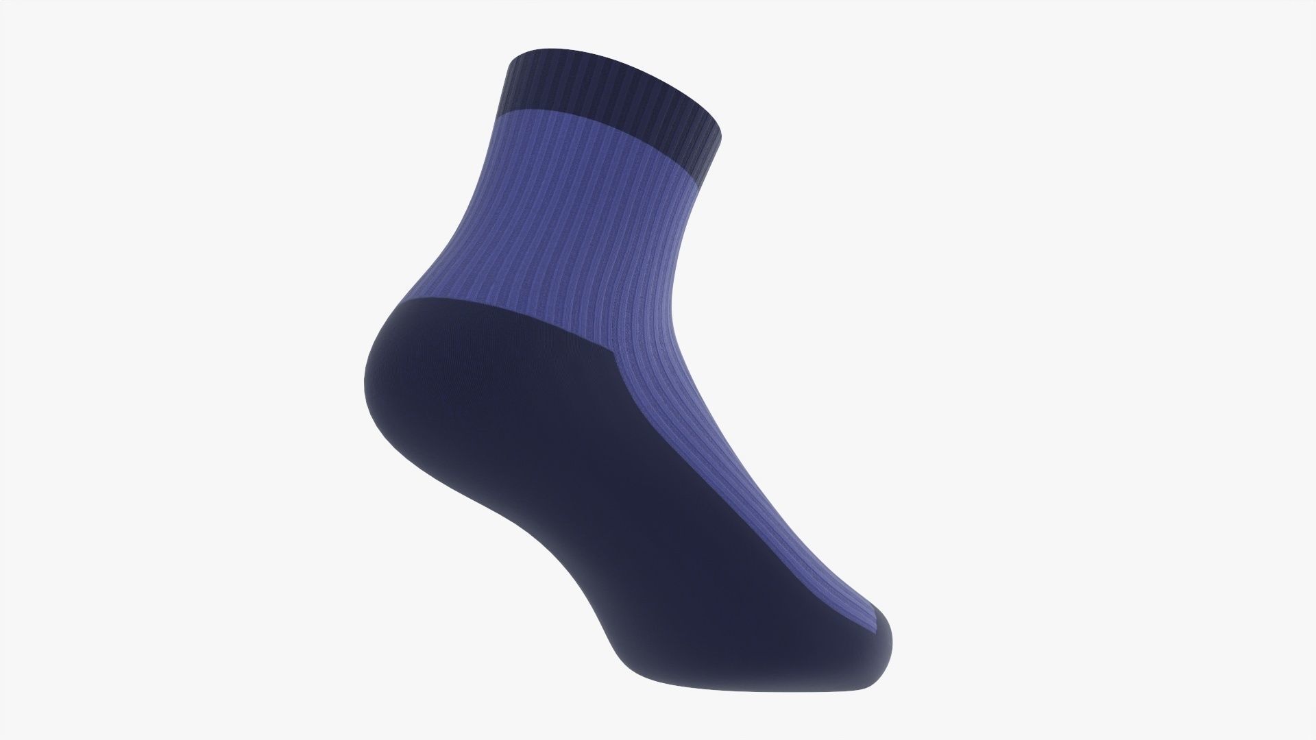 Regular sport sock 3D model_2
